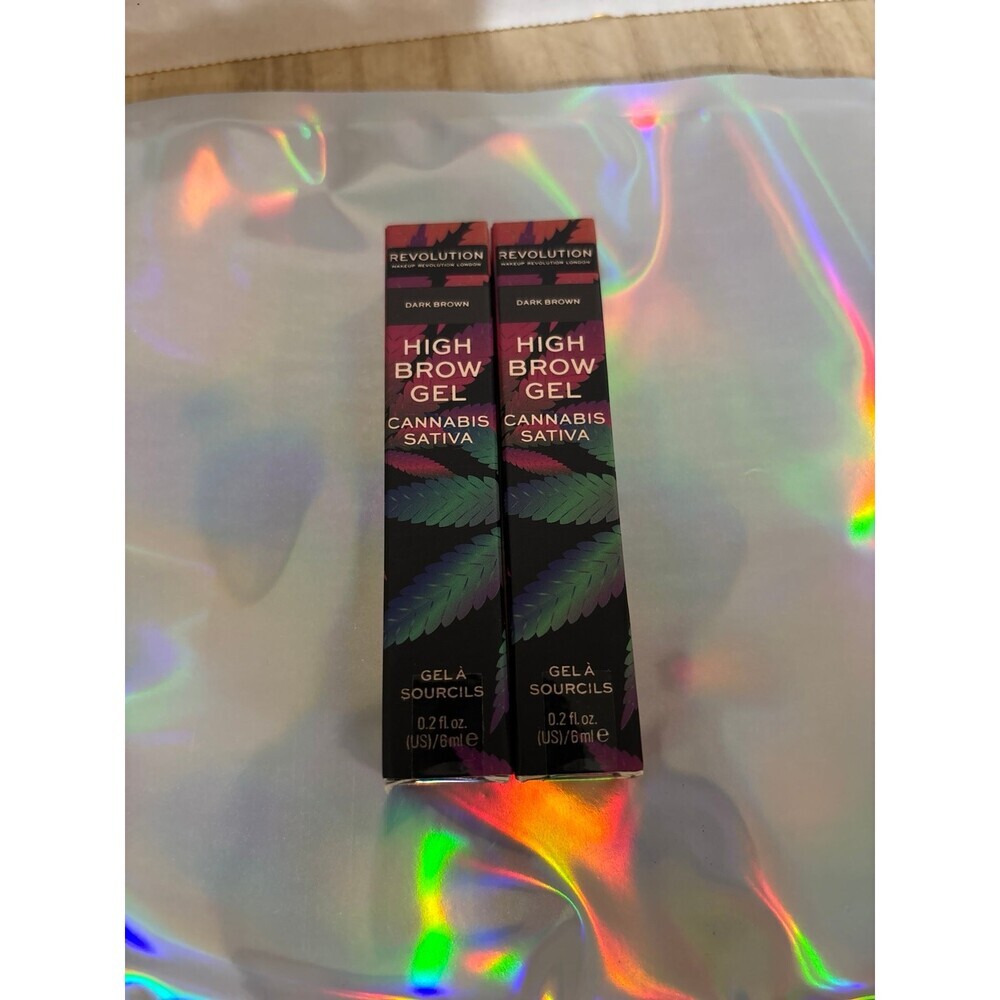 Two new Revolution high brow gel eyebrow Dark Brown new in box